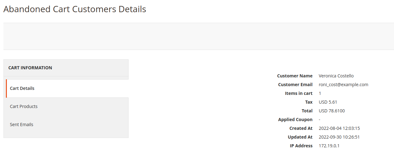 Magento 2 Abandoned Cart Extension