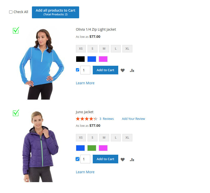 Multiple Products extension