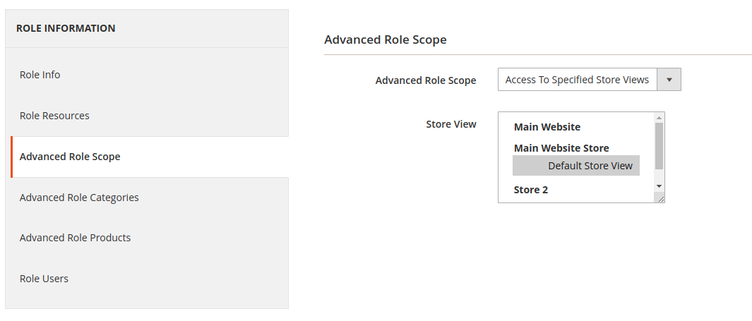 Advanced Permissions extension for magento 2