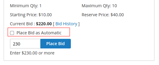 Auction extension for Magento 2