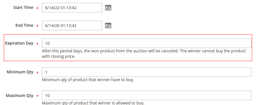 Auction Magento 2