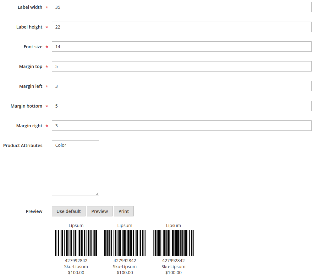 Barcode extension for Magento 2