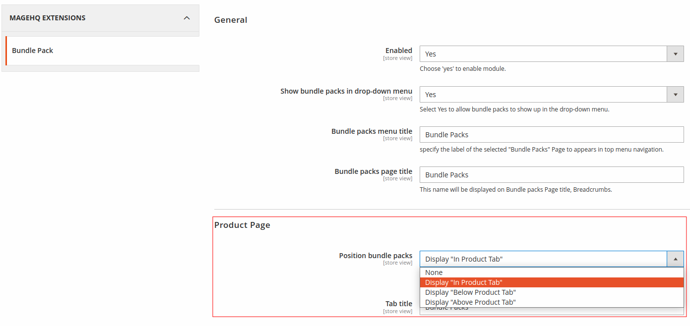 Bundle Pack Magento 2 extension