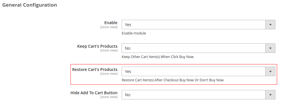 Buy Now extension for Magento 2
