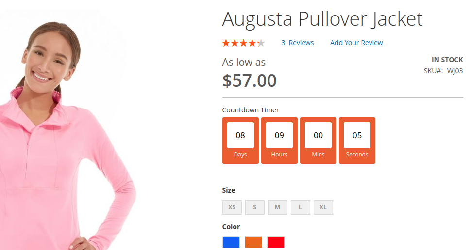 Magento 2 Countdown Timer extension