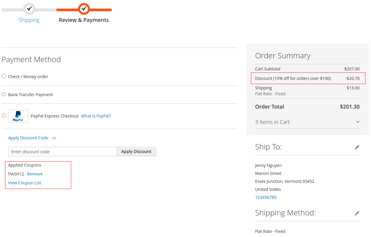 Coupon Listing extension for Magento 2