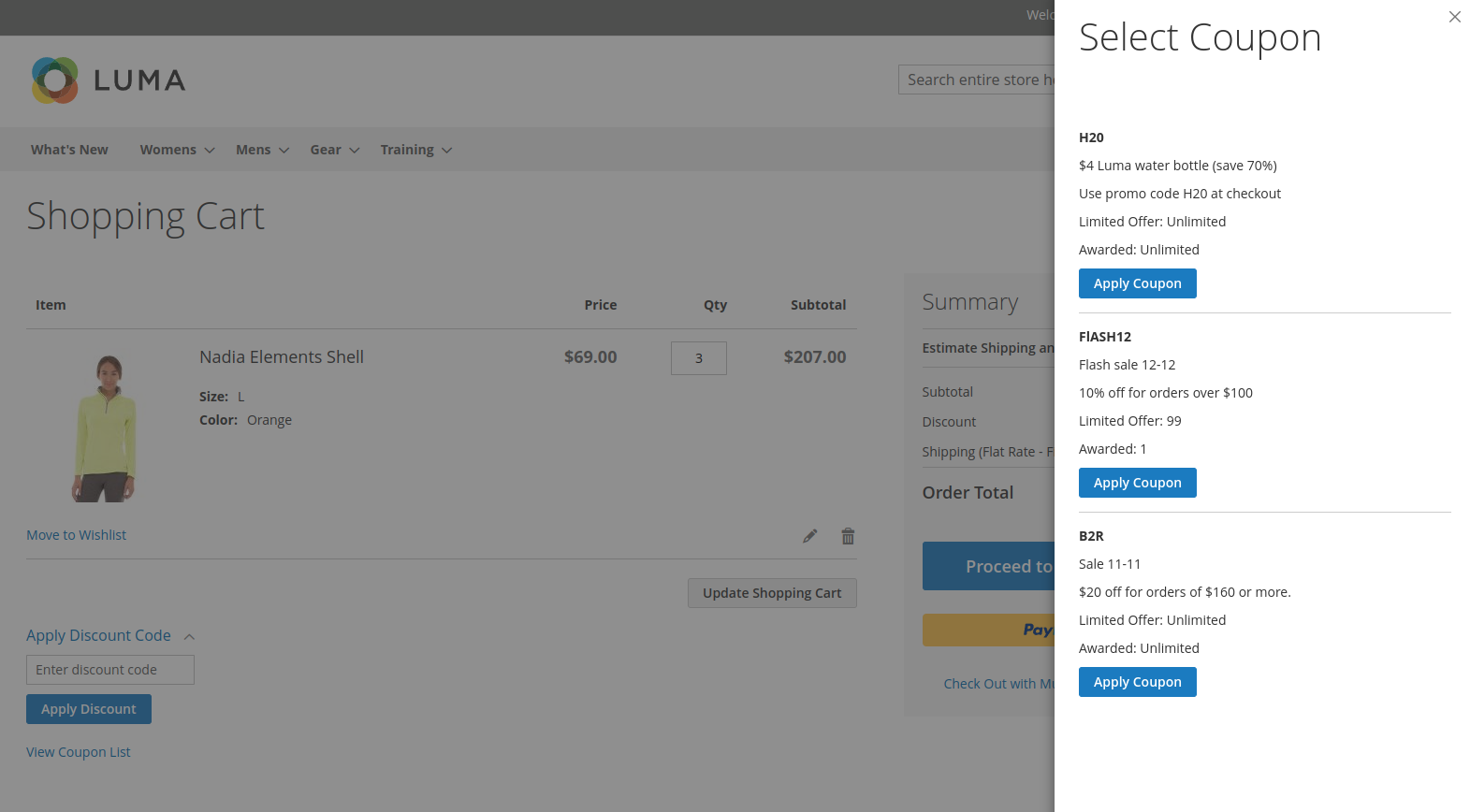 Coupon Listing extension