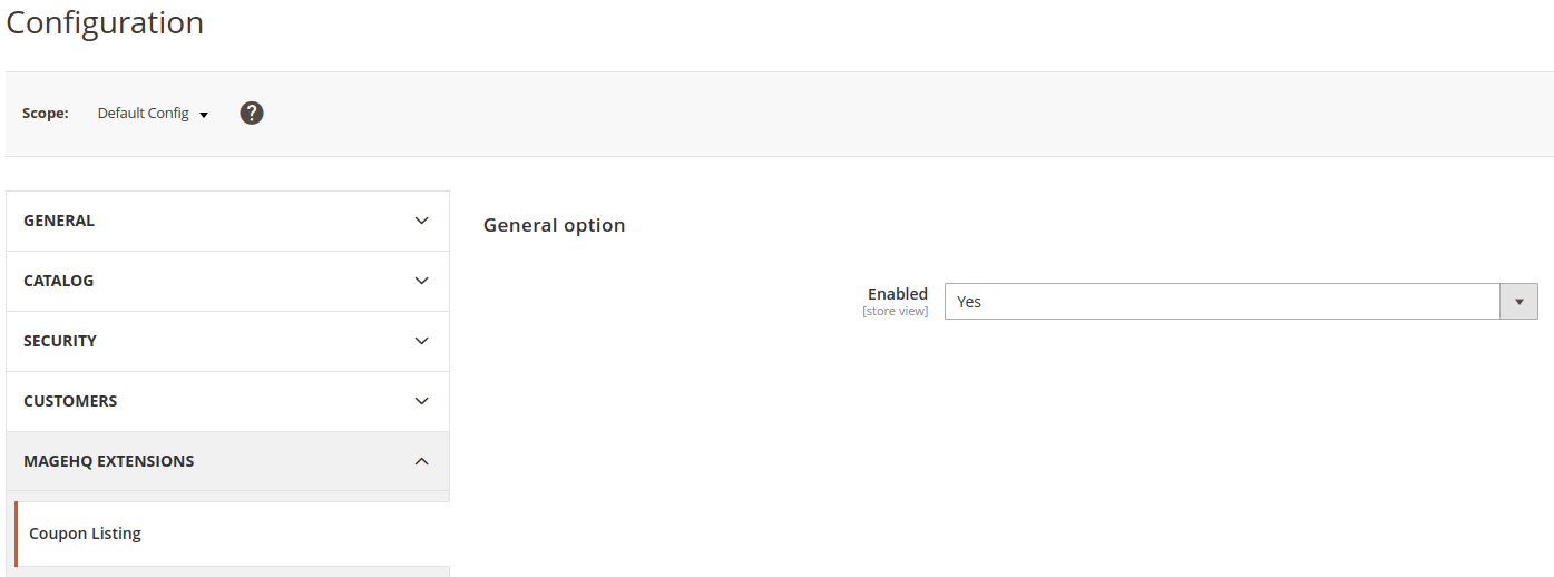 Magento 2 Coupon Listing extension