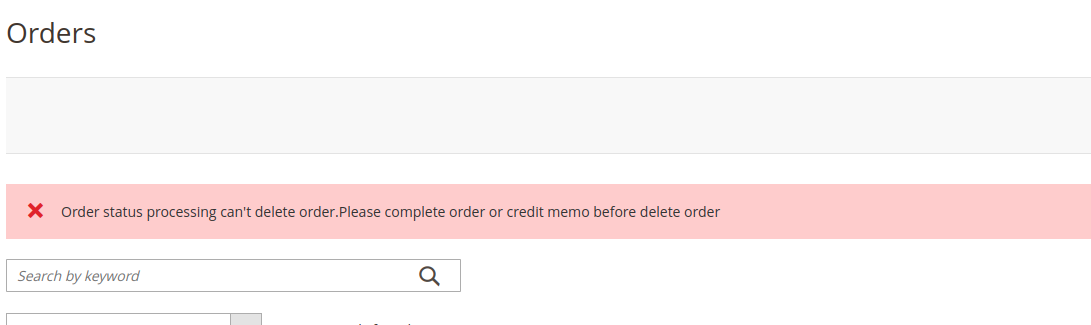 Delete Orders