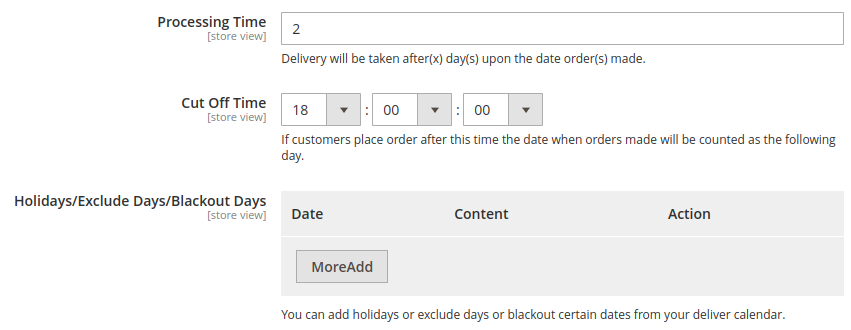Delivery Time extension for Magento 2