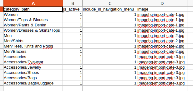 Import Export Categories magento 2