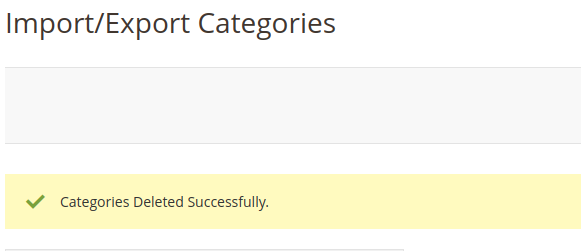 Import Export Categories