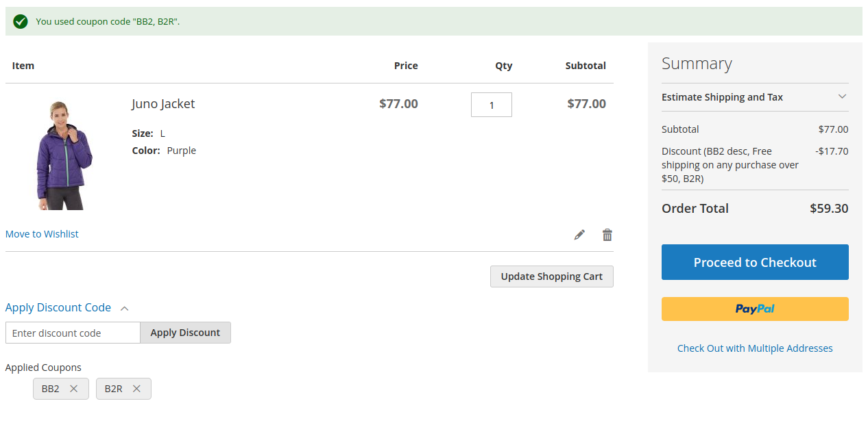 Multiple Coupons