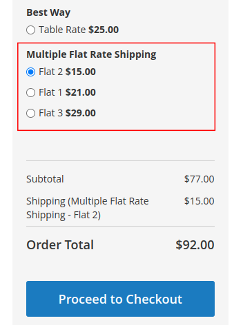 Magento 2 Multiple Flat Rate Shipping extension