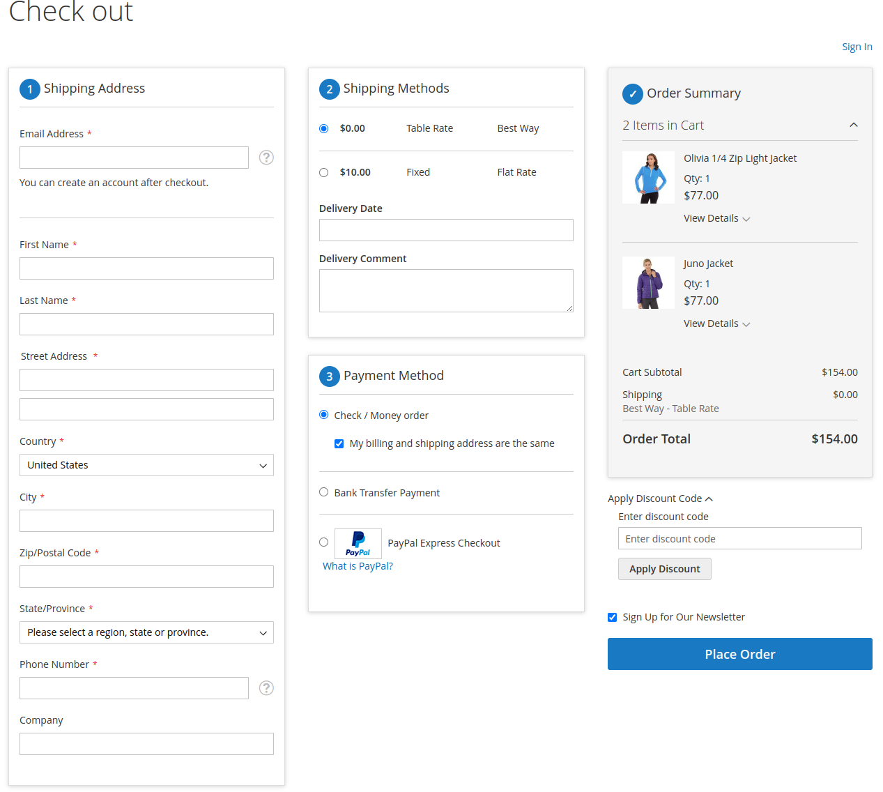 Magento 2 One Step Checkout Extension