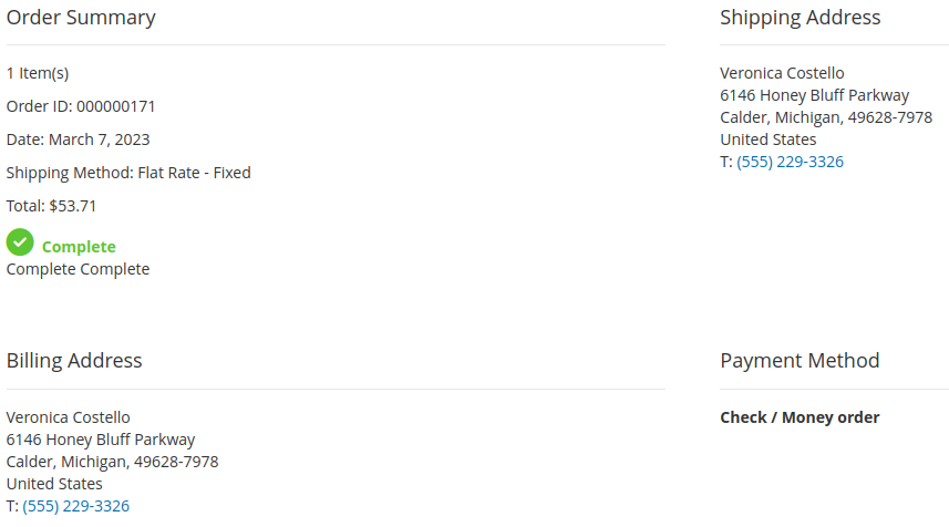 Order Tracking extension