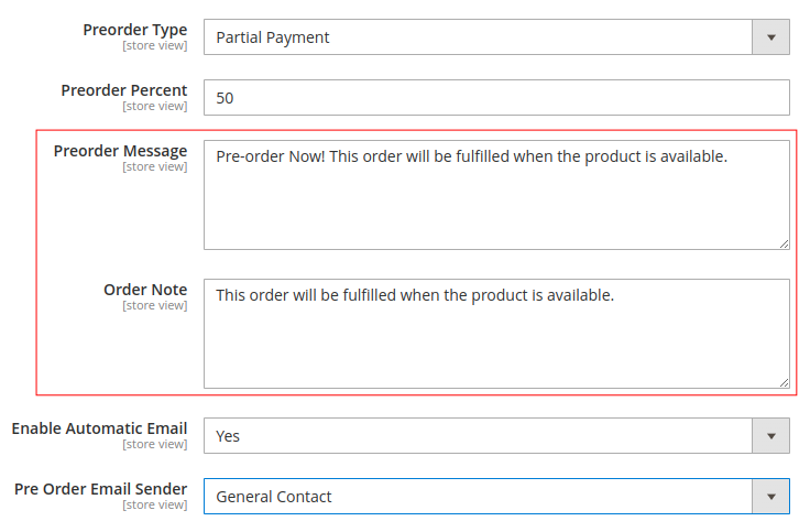 Pre Order extension