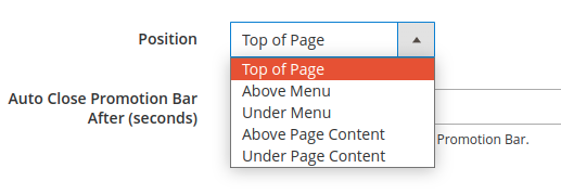 Promotion Bar Magento 2