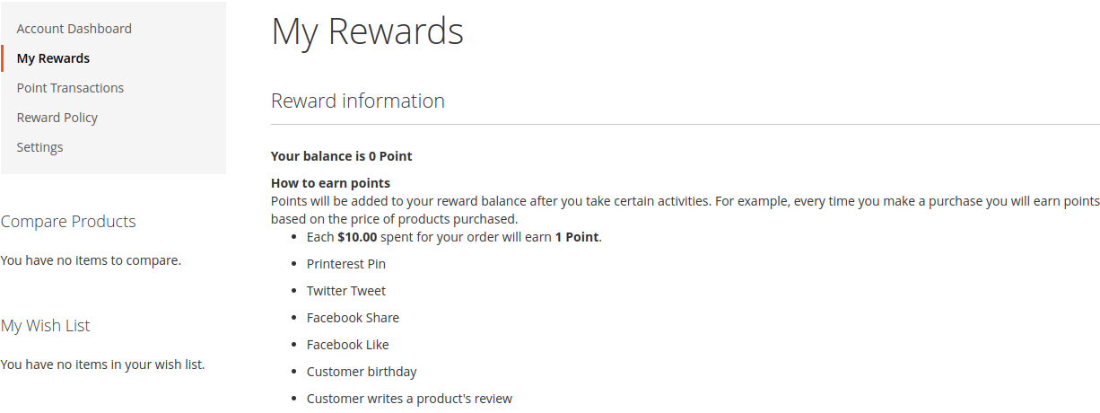 Rewards Points for Magento 2