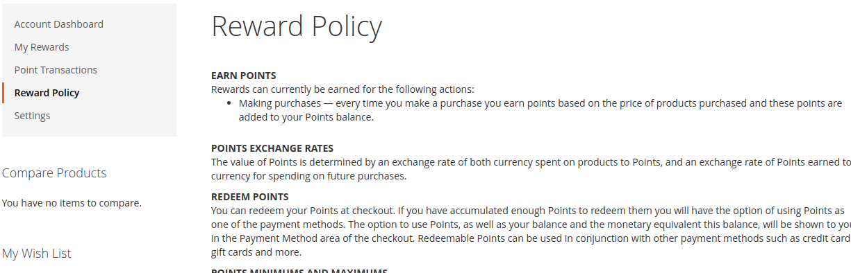 Rewards Points for Magento 2