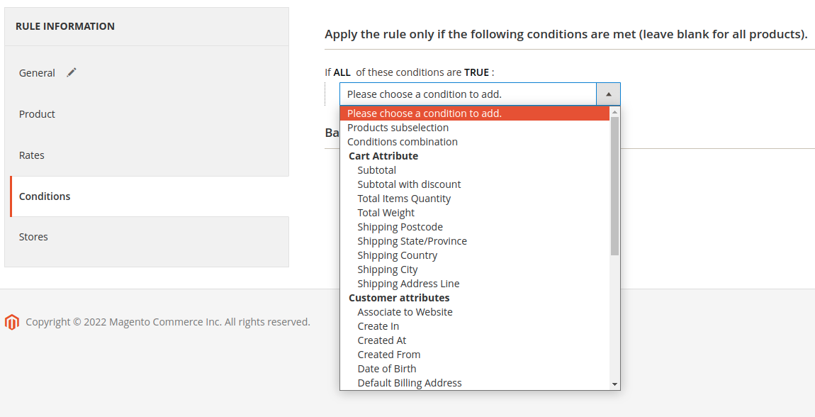 Shipping Rules extension