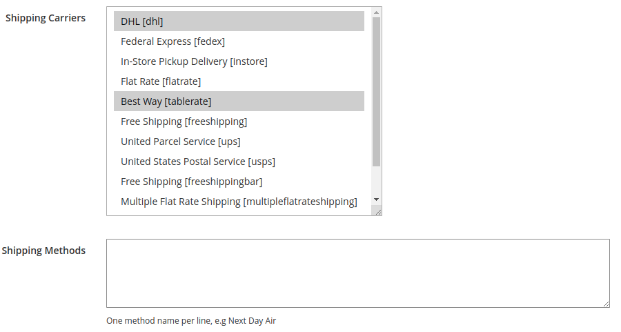 Shipping Rules Magento 2