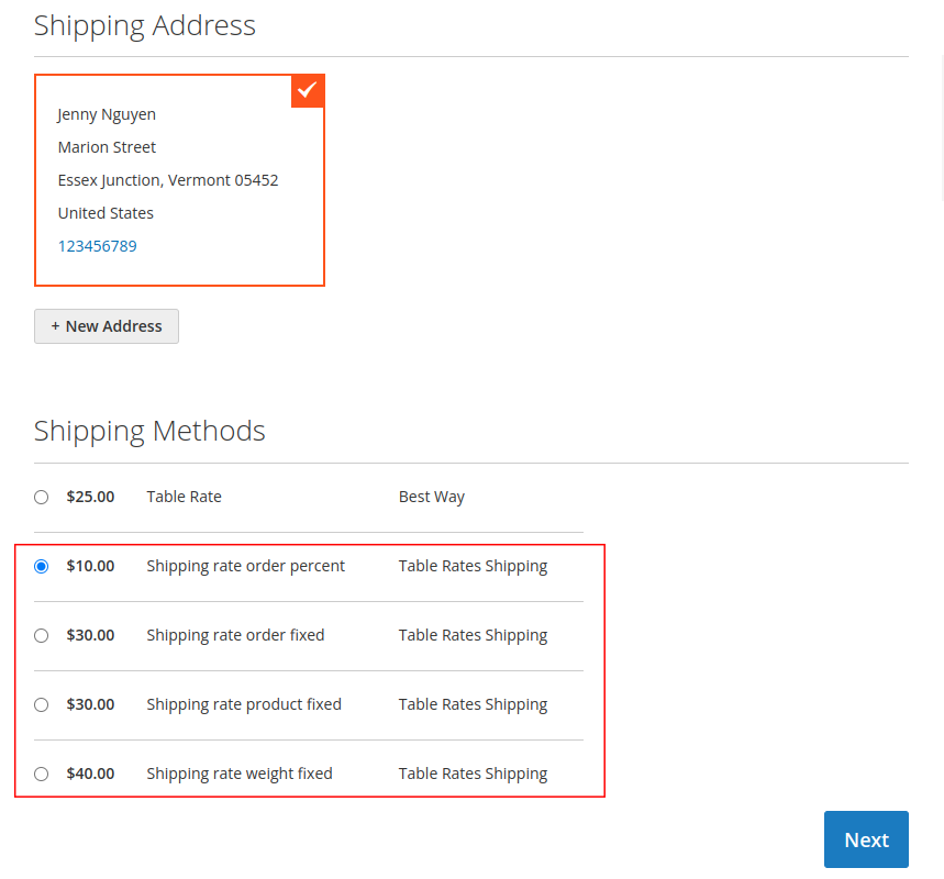 Shipping Table Rate extension for Magento 2
