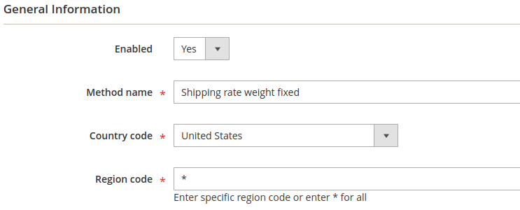Magento 2 Shipping Table Rate extension