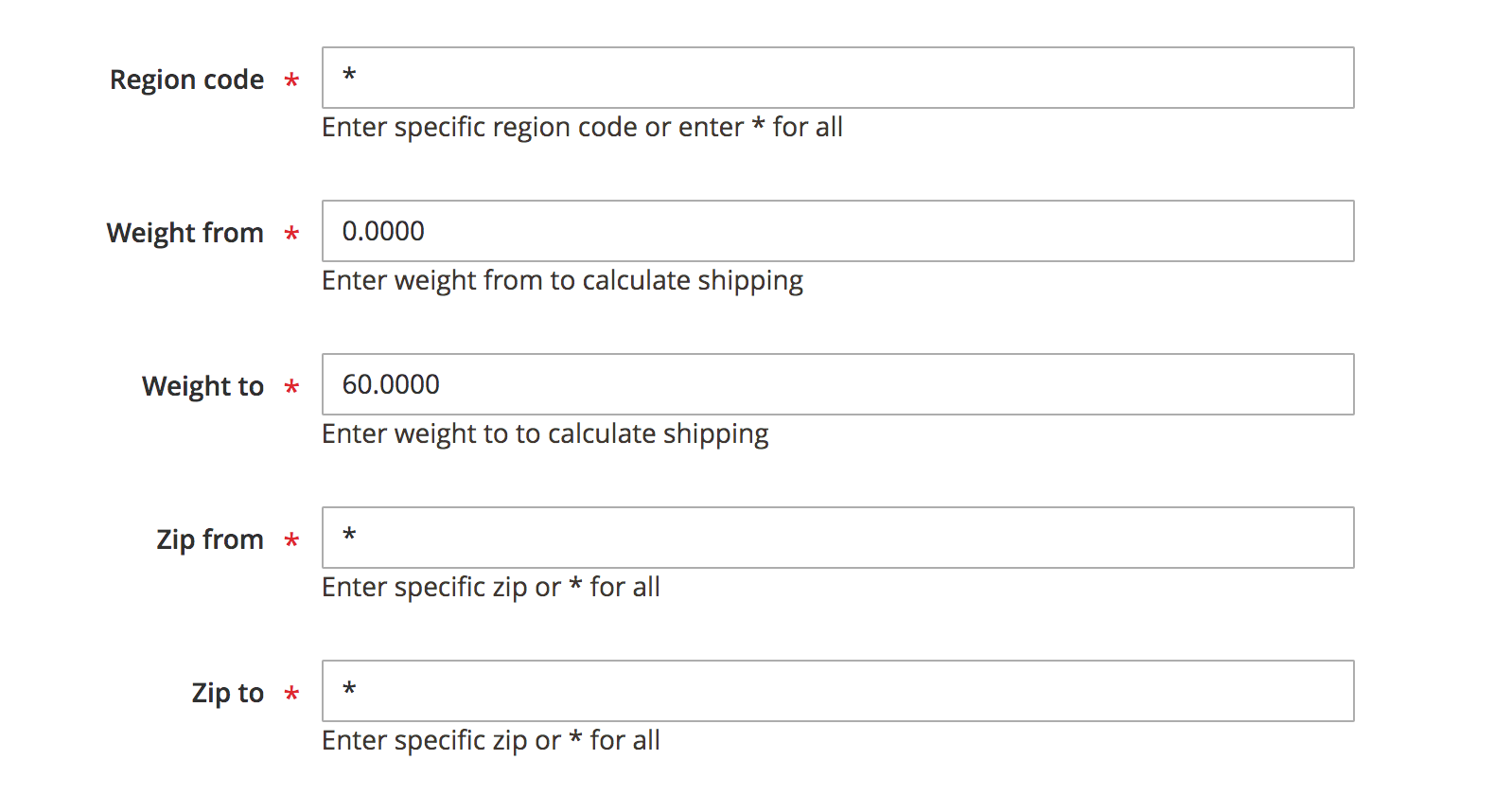 Magento 2 Shipping Table Rates extension