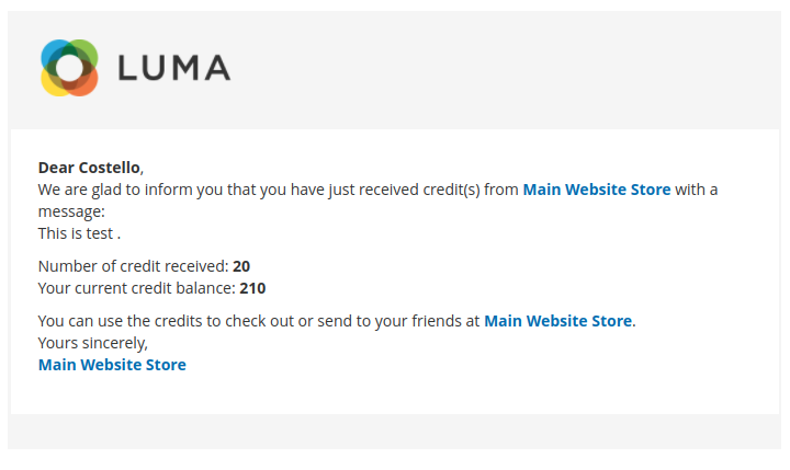 Store Credit extension